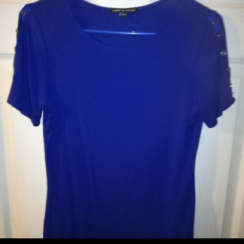 Cable & Gauge Royal Blue Short Sleeved Top